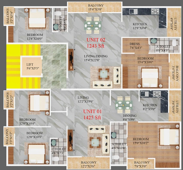 Floor Plan of MK Squirrel Oak in Haralur, Bangalore - Image 125134