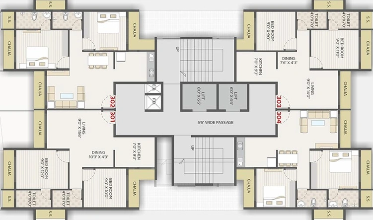 Floor Plan of Today Mauli Tower in Vadghar, Navi Mumbai - Image 258554