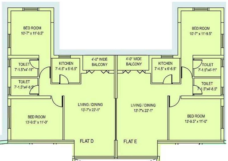 Floor Plan of PS Diamond City South in Tollygunge, Kolkata - Image 240651