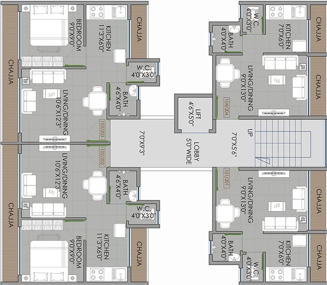 Floor Plan of Today Laxmi Niwas in Pushpak Nagar, Navi Mumbai - Image 260860