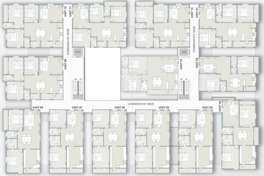Floor Plan of Infocity Emerald in Miyapur, Hyderabad - Image 126308
