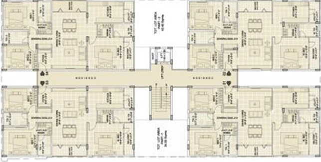 Floor Plan of Manbhum Lakshmi in Kachiguda, Hyderabad - Image 227278