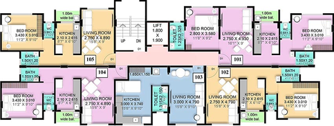 Floor Plan of Hello Sai Anant in Panvel, Navi Mumbai - Image 240997