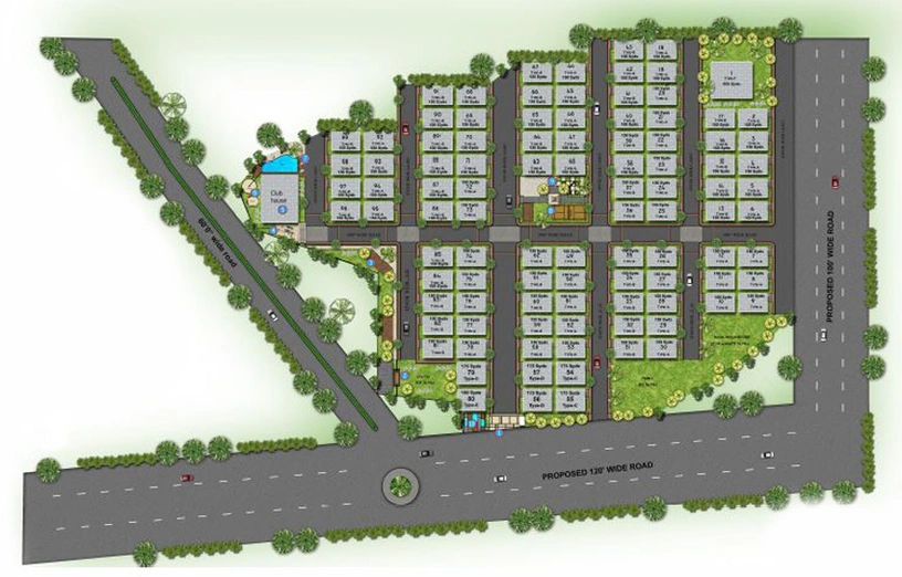 Master Plan of Krushi Madhava Nest in Patancheru, Hyderabad - Image 125225