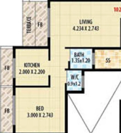 1 BHK Flat in Dubey Gayatri Chhaya in Karanjade, Navi Mumbai - Image 839654
