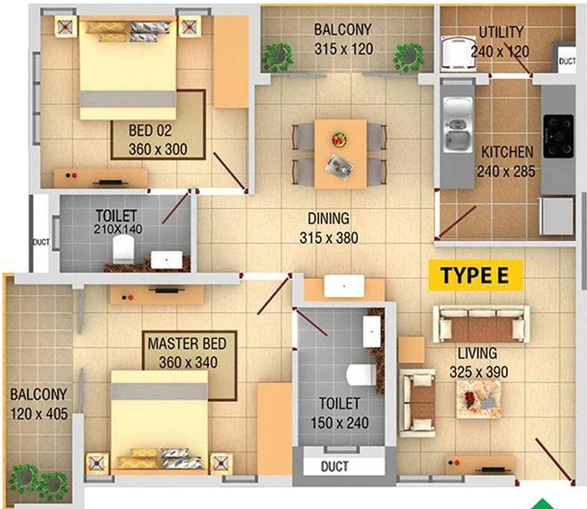 2 BHK Flat in MPS Aroma in Kaloor, Kochi - Image 857241