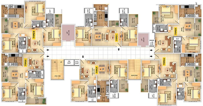 Floor Plan of MPS Aroma in Kaloor, Kochi - Image 277918