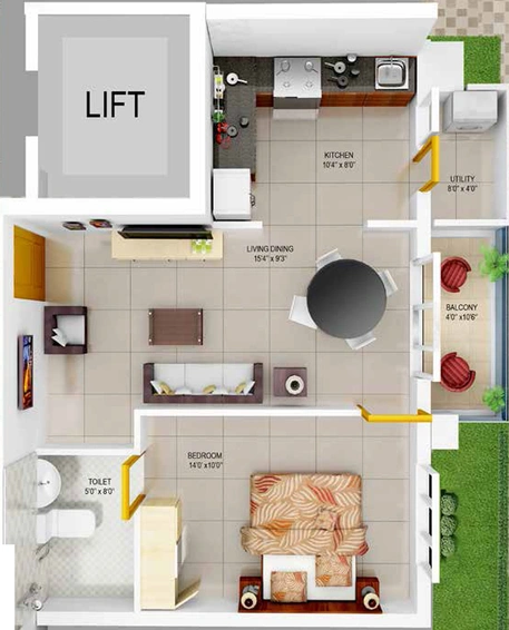 1 BHK Flat in Nest Campus Woods in Thrikkakara, Kochi - Image 856353