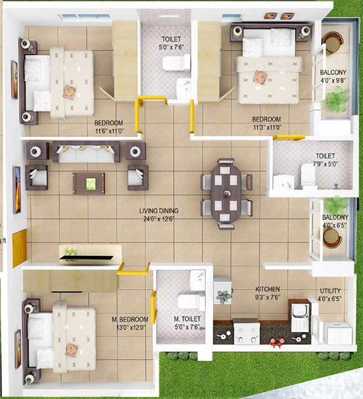 3 BHK Flat in Nest Campus Woods in Thrikkakara, Kochi - Image 856358