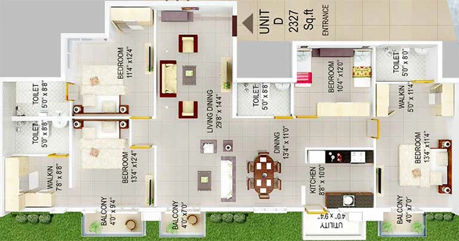 4 BHK Flat in Nest Campus Woods in Thrikkakara, Kochi - Image 856361