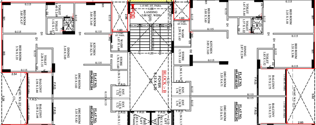 Floor Plan of Adikara Omkara Skyline in Ambawadi, Ahmedabad - Image 129437