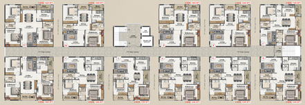 Floor Plan of Abode MJ Lake View Heights in Ameenpur, Hyderabad - Image 272685