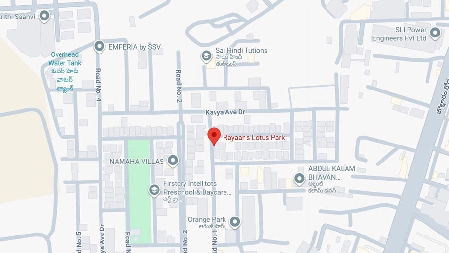 Location of Rayaan Lotus Park in Bachupally, Hyderabad - Image 316047