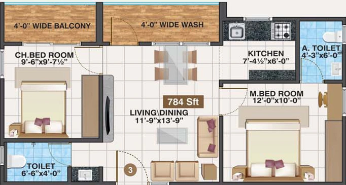 2 BHK Flat in MPH Aspira and Wondur in Isnapur, Hyderabad - Image 794896