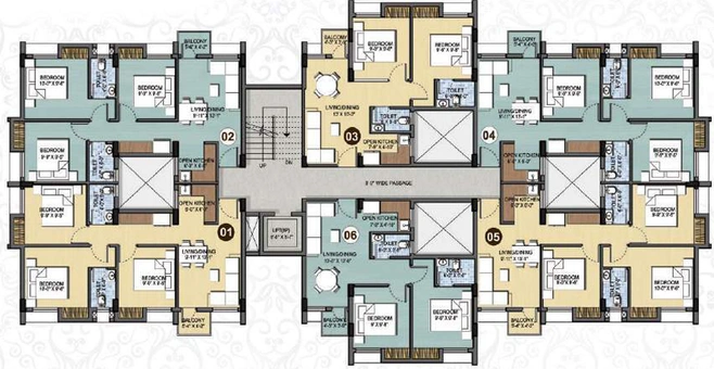 Floor Plan of Magnolia Nakshatra in Barasat, Kolkata - Image 242519