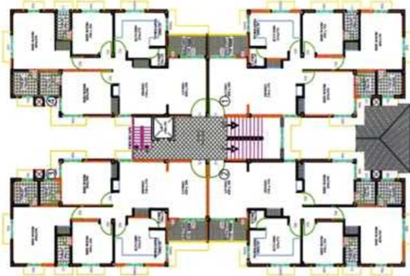 Floor Plan of Bavasons VB Blue Chip in Kakkanad, Kochi - Image 274391