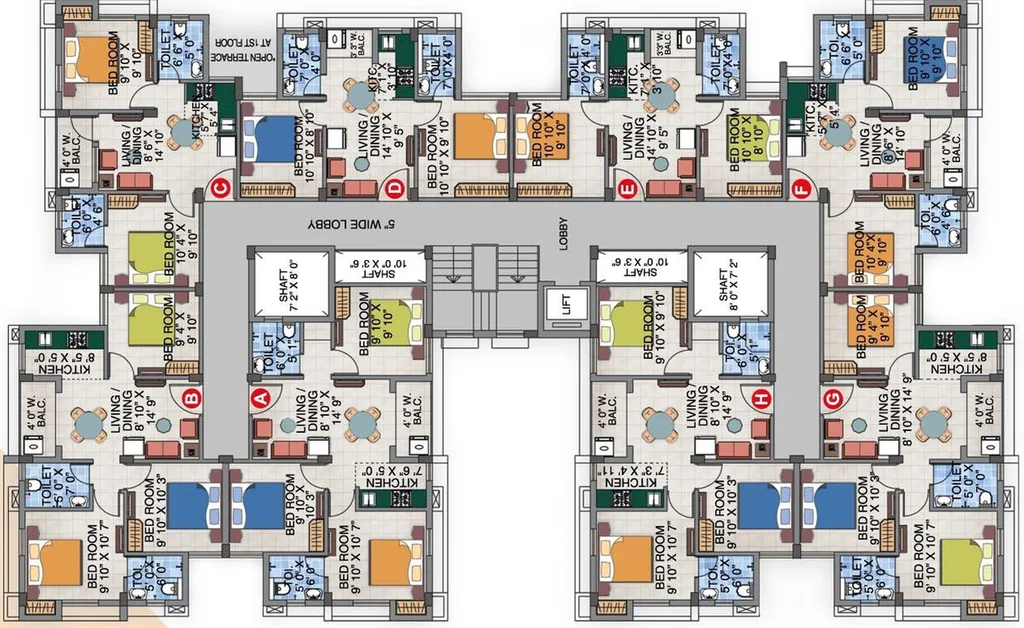 Floor Plan of Magnolia Enjoy in Rajarhat, Kolkata - Image 242481