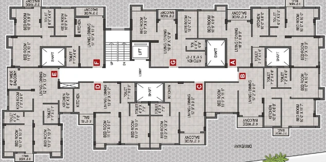 Floor Plan of Magnolia Melody in Rajarhat, Kolkata - Image 242499