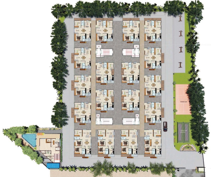Master Plan of H And M Samshraya Homes in Kukatpally, Hyderabad - Image 125360