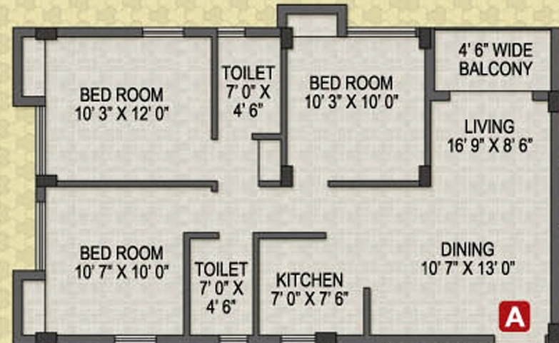 3 BHK Flat in Magnolia Prime in Rajarhat, Kolkata - Image 840842
