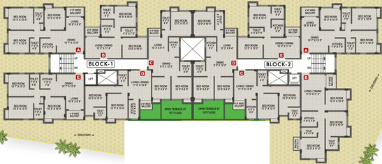 Floor Plan of Magnolia Prime in Rajarhat, Kolkata - Image 242531