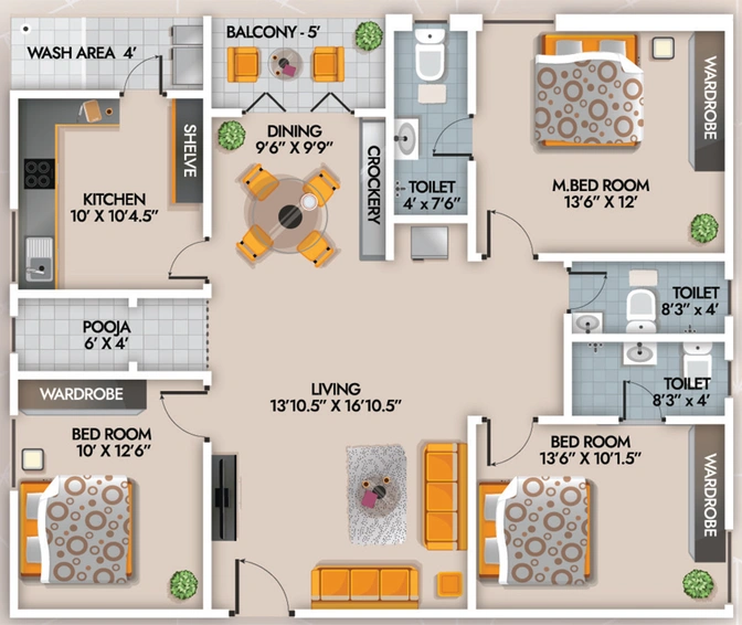 3 BHK Flat in Sri Nivasam in Bachupally, Hyderabad - Image 789916
