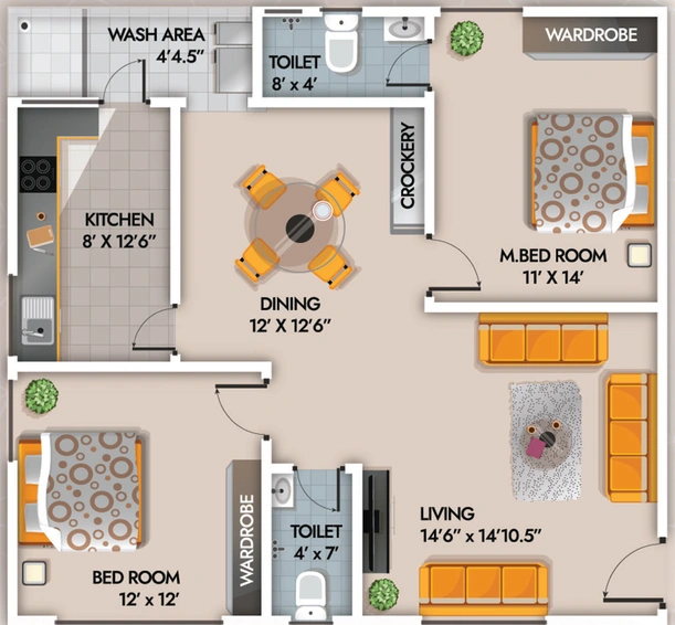 2 BHK Flat in Sri Nivasam in Bachupally, Hyderabad - Image 789915