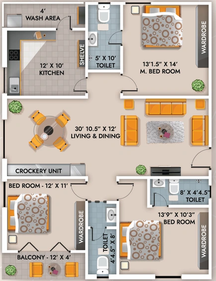 3 BHK Flat in Sri Nivasam in Bachupally, Hyderabad - Image 789917