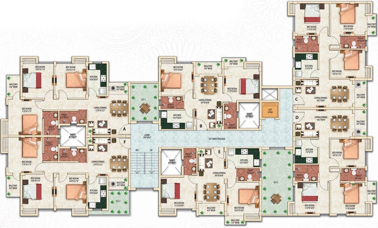 Floor Plan of Magnolia Vardaan in Rajarhat, Kolkata - Image 242544