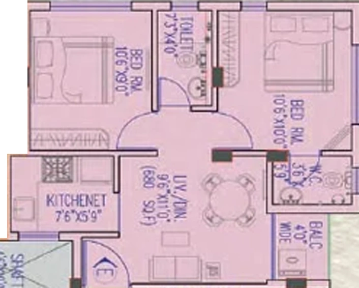 2 BHK Flat in Magnolia Apsara in New Town, Kolkata - Image 840807