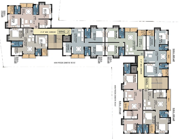 Floor Plan of Magnolia Crossword in New Town, Kolkata - Image 242463