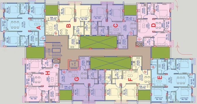 Floor Plan of Magnolia Mint in Rajarhat, Kolkata - Image 242505