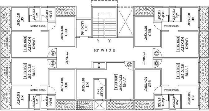 Floor Plan of Sandeep Omkara Nandan in Kamothe, Navi Mumbai - Image 256383