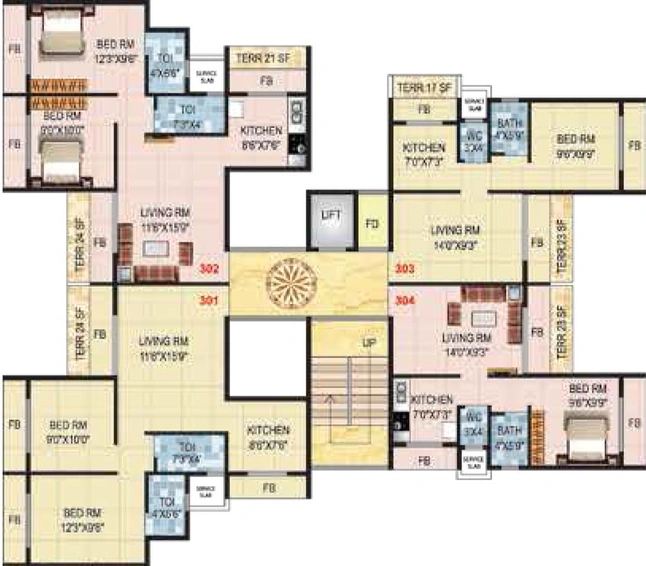 Floor Plan of Sandeep Prathamesh Platinum in Ulwe, Navi Mumbai - Image 256363