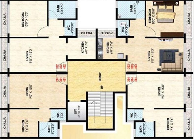 Floor Plan of Sandeep Sunanda Sadan in Ulwe, Navi Mumbai - Image 256433
