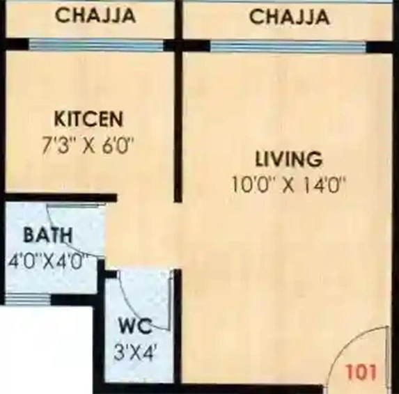1 RK Studio Apartment in Sandeep Eknath Sadan in Ulwe, Navi Mumbai - Image 842923