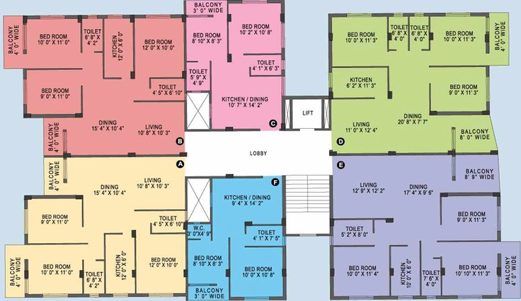 Floor Plan of Bhawani Dreams Phase 1 in Dum Dum, Kolkata - Image 239588