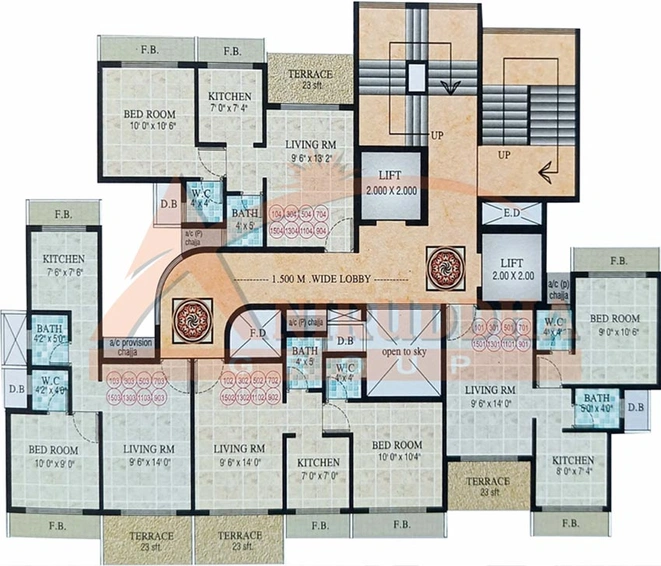 Floor Plan of Aniruddha Landmark in Juinagar, Navi Mumbai - Image 234731
