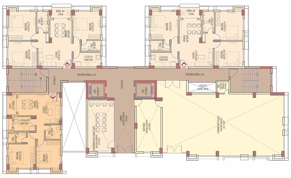 Floor Plan of Natural Aqua Waves East in New Town, Kolkata - Image 242556