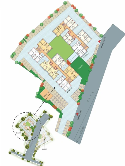 Master Plan of Natural Aqua Waves East in New Town, Kolkata - Image 242557