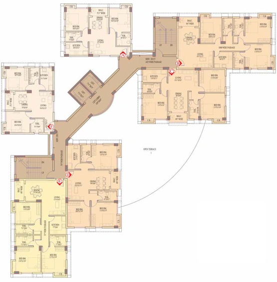 Floor Plan of Natural Aqua Waves West in New Town, Kolkata - Image 242566
