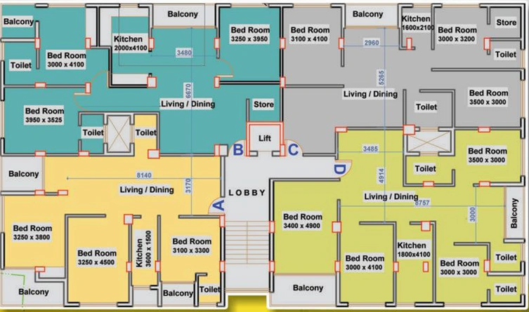 Floor Plan of Natural Awas in Rajarhat, Kolkata - Image 242576