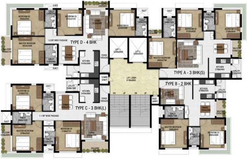 Floor Plan of Nucleus Raymount in Kalamassery, Kochi - Image 260290