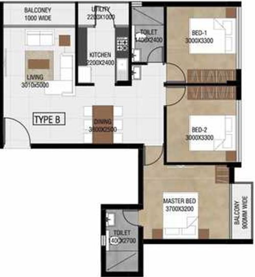 3 BHK Flat in Nucleus Hey Day in Kakkanad, Kochi - Image 849250