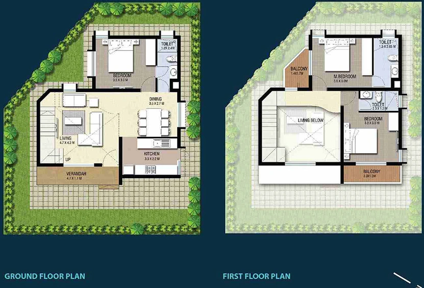 3 BHK House/Villa in Nucleus Riva Apartment in Edappally, Kochi - Image 849263