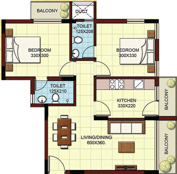 2 BHK Flat in Nucleus Saffron in Vaduthala, Kochi - Image 850217