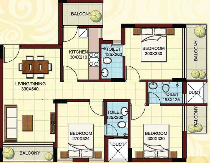 3 BHK Flat in Nucleus Saffron in Vaduthala, Kochi - Image 850219