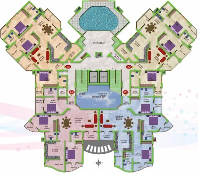 Floor Plan of Ultima Aero Sky in Kakkanad, Kochi - Image 278053