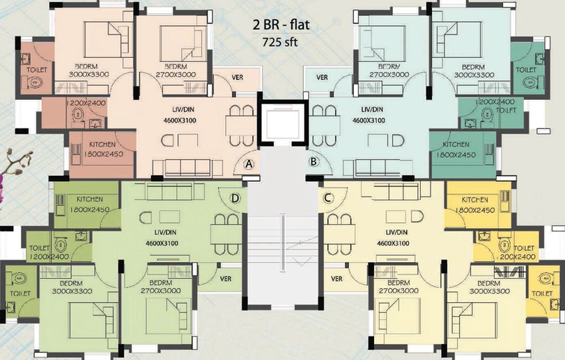 Floor Plan of Shrachi Dakhinatya in Baruipur, Kolkata - Image 245140