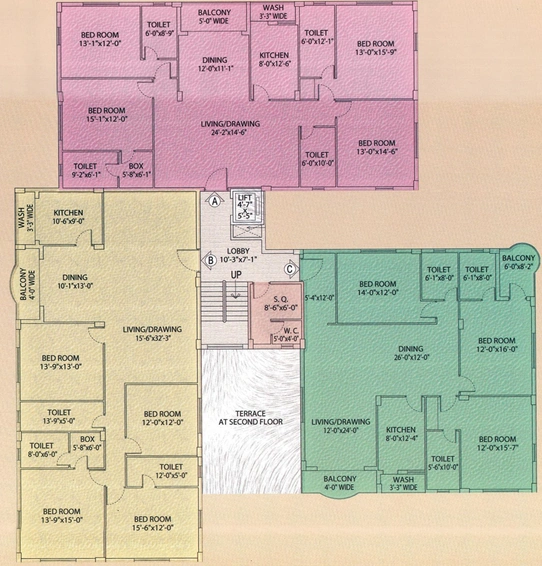 Floor Plan of Shrachi Akshara petals in Ballygunge, Kolkata - Image 245122